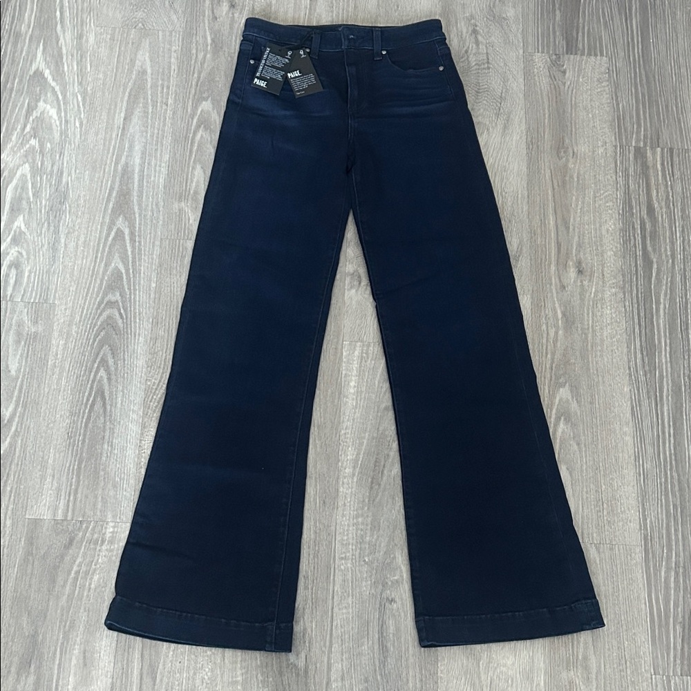 Sz:26 PAIGE leenah - Dark Indigo slim wide leg